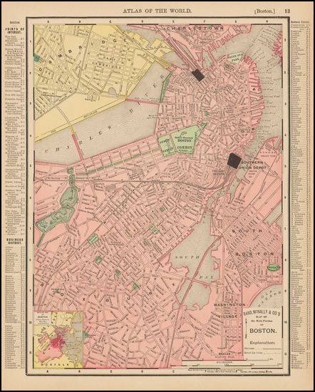 19-New England and Massachusetts Map By Rand McNally & Company