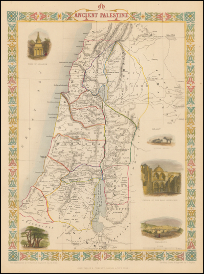 30-Holy Land Map By John Tallis