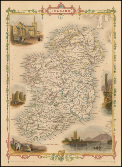 63-Ireland Map By John Tallis