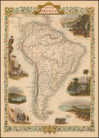 89-South America Map By John Tallis