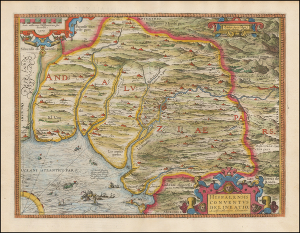 88-Spain Map By Abraham Ortelius