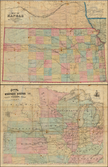 73-Midwest and Plains Map By Rufus Blanchard