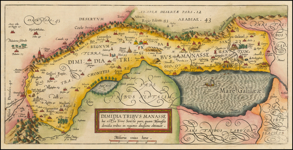 64-Holy Land Map By Christian van Adrichom