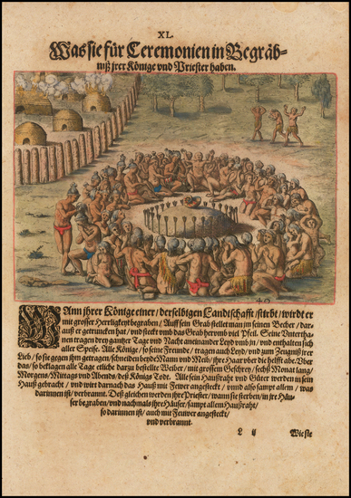 41-Florida and Southeast Map By Theodor De Bry