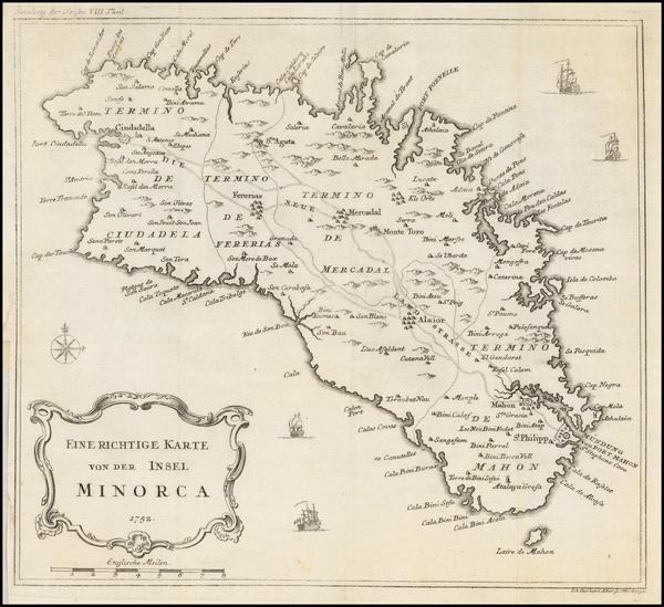 45-Spain and Balearic Islands Map By Johann Eberhard Alber