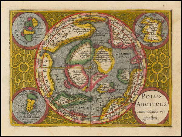 50-Polar Maps and Alaska Map By  Gerard Mercator