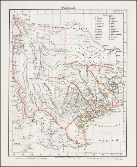 54-Texas Map By Carl Flemming