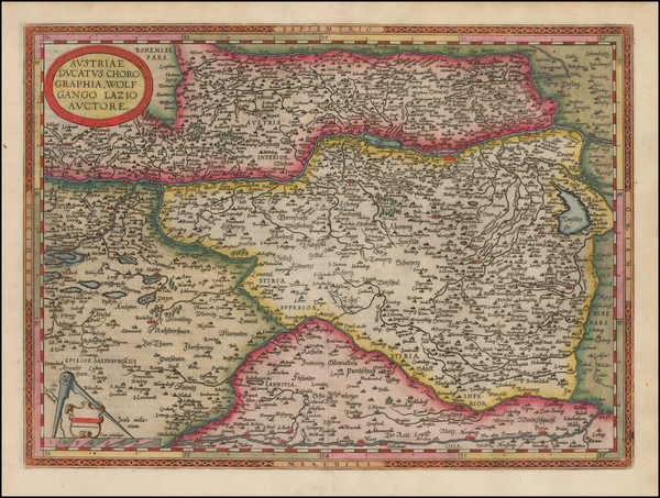 57-Austria, Hungary and Czech Republic & Slovakia Map By Abraham Ortelius