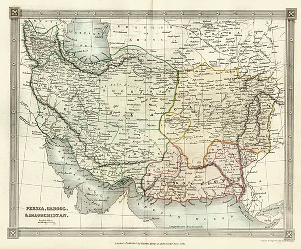 55-Asia, Central Asia & Caucasus and Middle East Map By Thomas Kelly