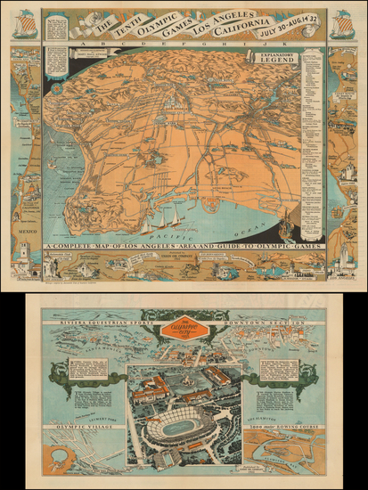 25-California Map By Mary Hall Atwood