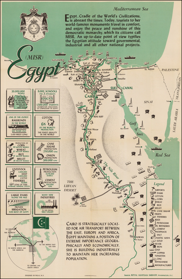 55-Egypt Map By Royal Egyptian Embassy