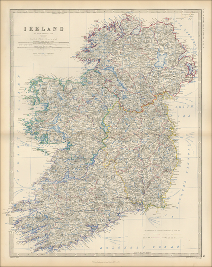 50-Ireland Map By Alexander Keith Johnston