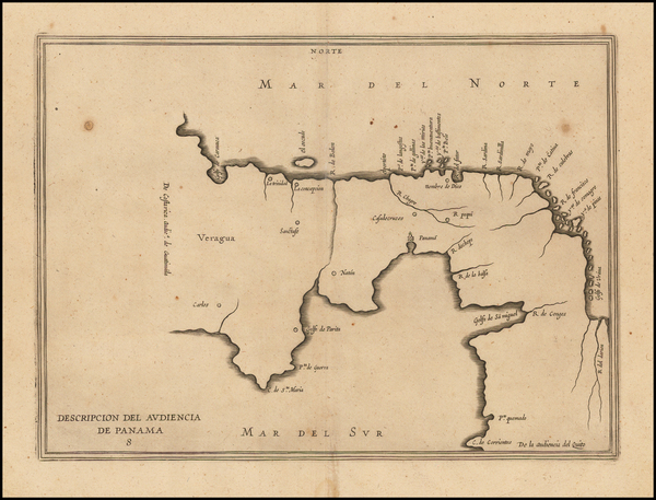 27-Central America Map By Antonio de Herrera y Tordesillas