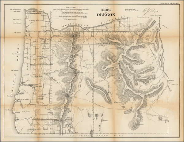 54-Oregon Map By U.S. General Land Office