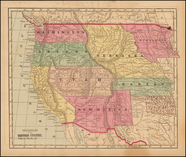 8-Texas, Plains, Southwest, Rocky Mountains and California Map By Sidney Morse