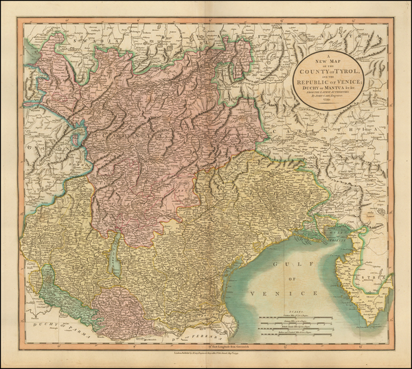 59-Austria, Balkans, Italy and Northern Italy Map By John Cary