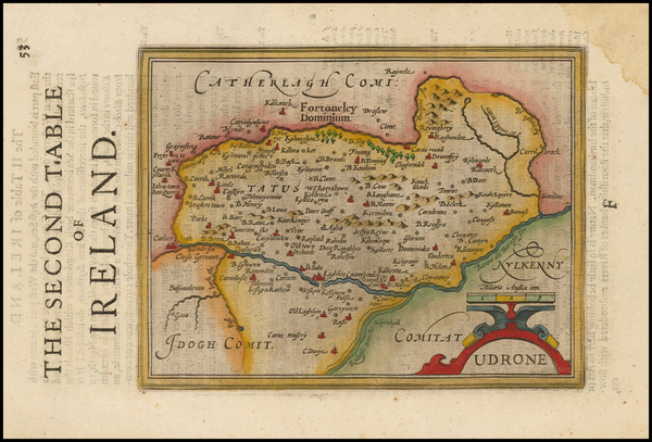 49-Ireland Map By Henricus Hondius - Gerhard Mercator