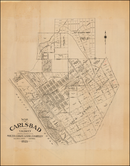 64-California and San Diego Map By South Coast Land Company