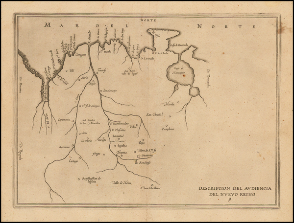 6-Colombia and Venezuela Map By Antonio de Herrera y Tordesillas