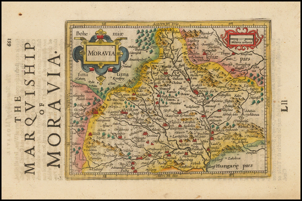 37-Poland and Czech Republic & Slovakia Map By Jodocus Hondius / Samuel Purchas