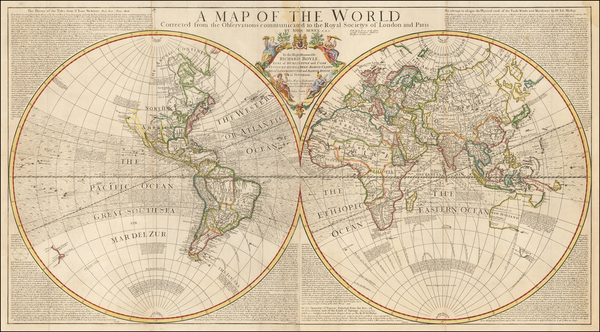 A Map of the World Corrected from the Observations Communicated to