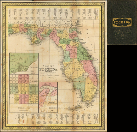 67-Florida Map By Thomas, Cowperthwait & Co.