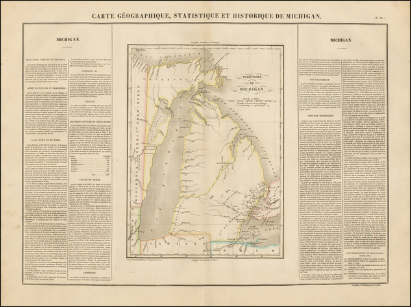 51-Midwest and Michigan Map By Jean Alexandre Buchon