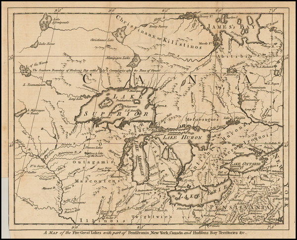 75-Midwest, Plains and Canada Map By London Magazine