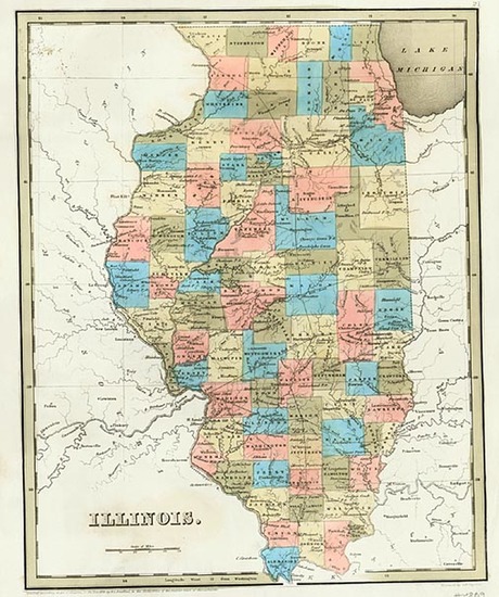 63-Midwest Map By Thomas Gamaliel Bradford