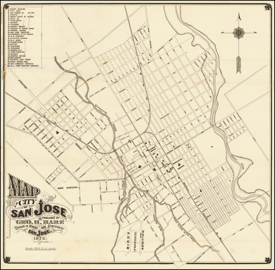 0-San Francisco & Bay Area and Other California Cities Map By George H.  Hare