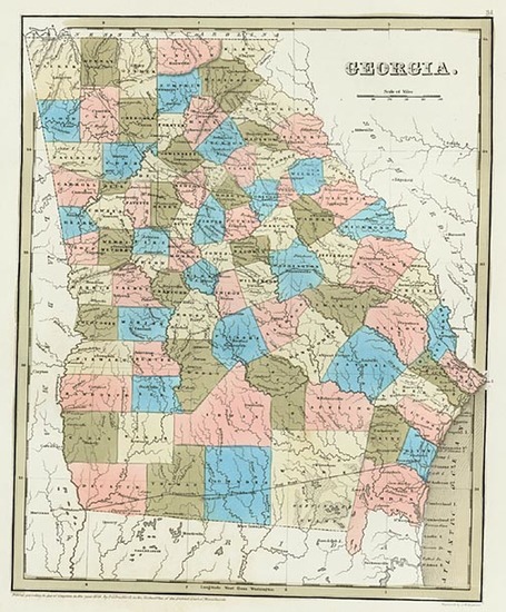 32-Southeast Map By Thomas Gamaliel Bradford