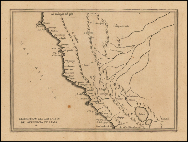 78-South America Map By Antonio de Herrera y Tordesillas