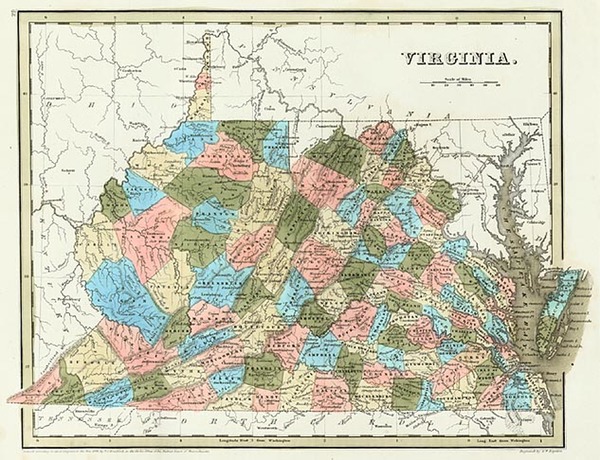 76-Mid-Atlantic and Southeast Map By Thomas Gamaliel Bradford