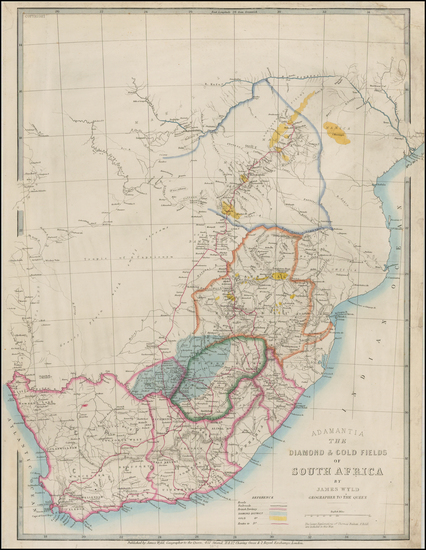 53-South Africa Map By James Wyld