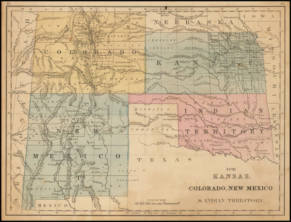 58-Plains, Southwest and Rocky Mountains Map By Rand McNally & Company