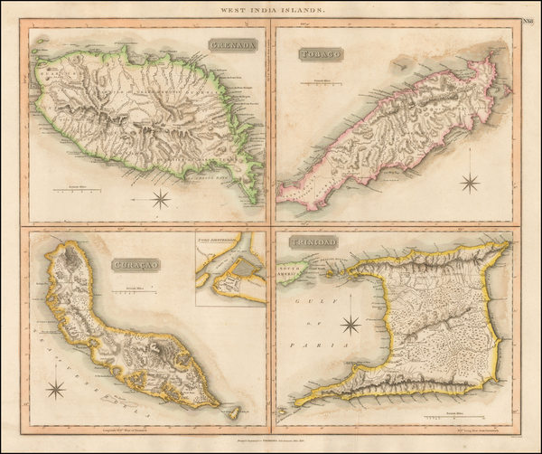 90-Caribbean and Other Islands Map By John Thomson