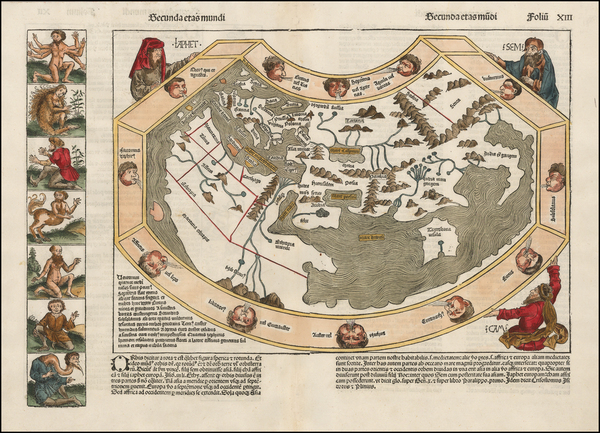 93-World and World Map By Hartmann Schedel