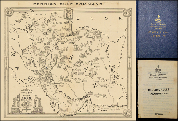 59-Middle East Map By Persian Gulf Command