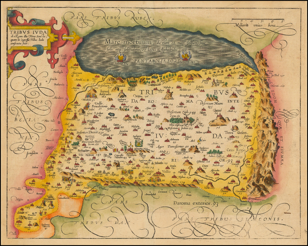 49-Holy Land Map By Christian van Adrichom