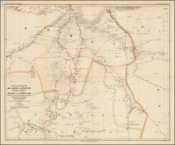 71-East Africa and West Africa Map By Augustus Herman Petermann