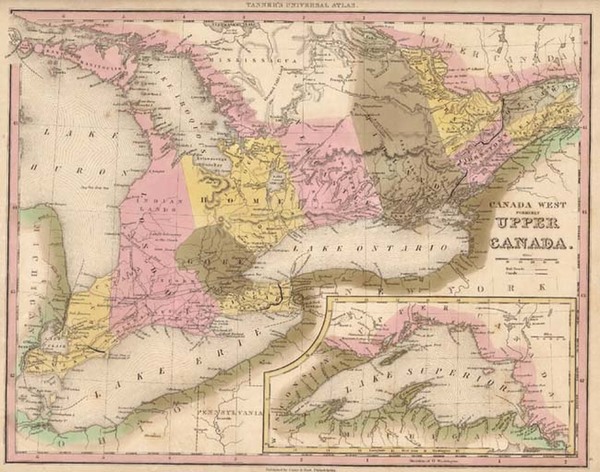 90-Midwest and Canada Map By Henry Schenk Tanner