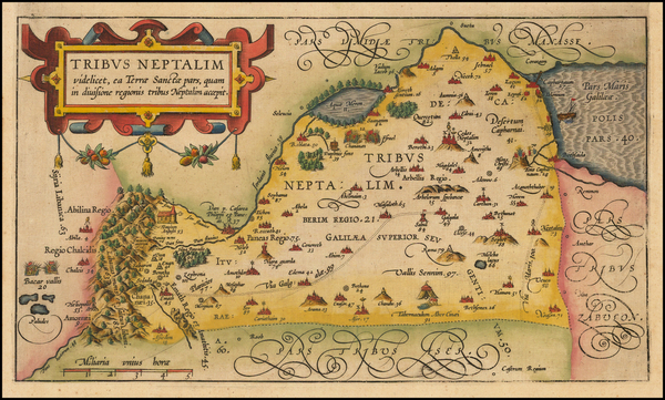 80-Holy Land Map By Christian van Adrichom