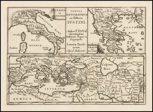 6-Italy and Greece Map By Pierre Du Val