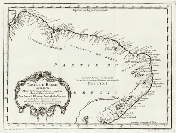 5-South America Map By Jacques Nicolas Bellin