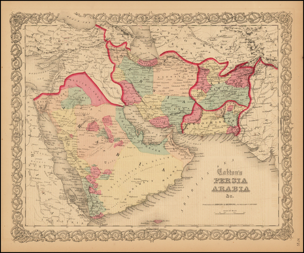 31-Central Asia & Caucasus, Middle East, Arabian Peninsula and Persia & Iraq Map By Joseph