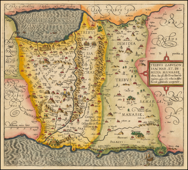 65-Holy Land Map By Christian van Adrichom