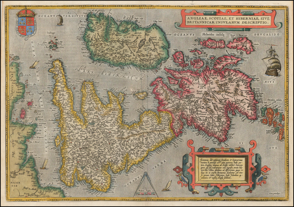 42-British Isles Map By Abraham Ortelius