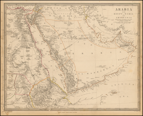 37-Middle East, Arabian Peninsula, Egypt and North Africa Map By SDUK