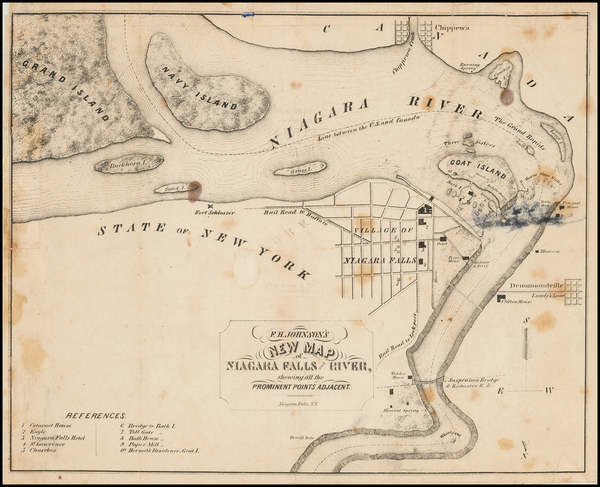 34-New York State Map By F. H. Johnson