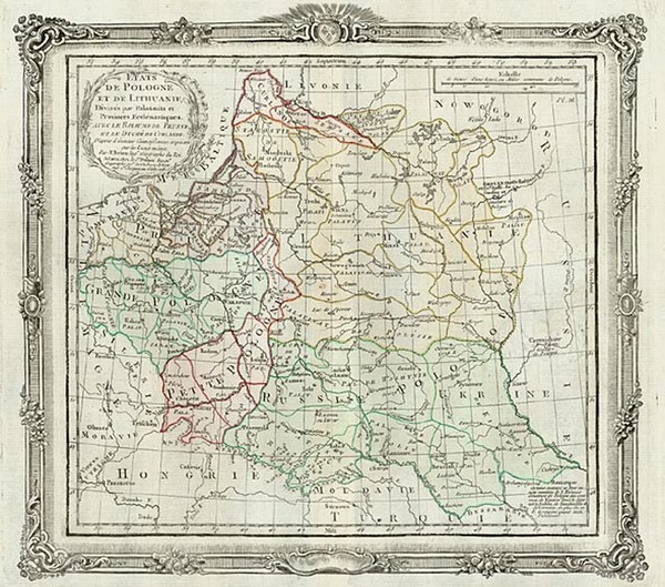 79-Poland and Baltic Countries Map By Louis Brion de la Tour